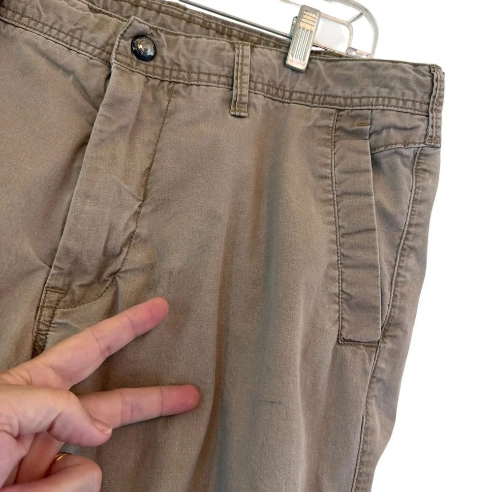 Polo Ralph Lauren Khaki Straight Fit Jogger Pants Drawstring Tan Fits 34/31 READ